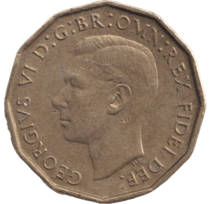 1949 BRASS THREEPENCE ( EF ) - THREEPENCE - Cambridgeshire Coins