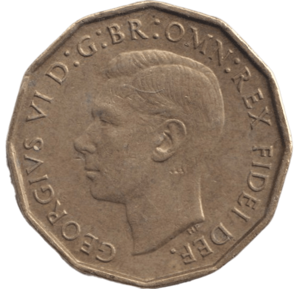 1949 BRASS THREEPENCE ( EF ) - THREEPENCE - Cambridgeshire Coins