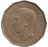 1949 BRASS THREEPENCE ( EF ) - THREEPENCE - Cambridgeshire Coins