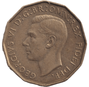 1949 BRASS THREEPENCE ( EF ) - THREEPENCE - Cambridgeshire Coins
