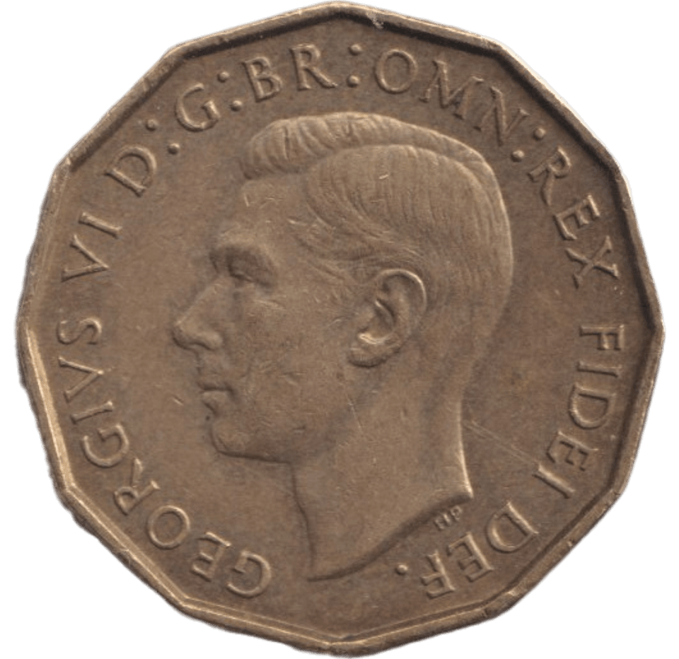 1949 BRASS THREEPENCE ( EF ) - THREEPENCE - Cambridgeshire Coins