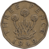 1949 BRASS THREEPENCE ( EF ) - THREEPENCE - Cambridgeshire Coins