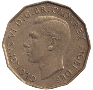 1949 BRASS THREEPENCE ( EF ) - THREEPENCE - Cambridgeshire Coins