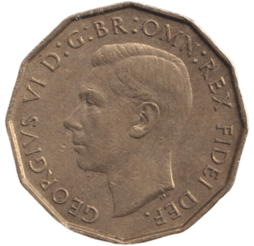 1949 BRASS THREEPENCE ( EF ) - THREEPENCE - Cambridgeshire Coins