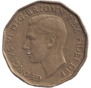1949 BRASS THREEPENCE ( EF ) - THREEPENCE - Cambridgeshire Coins