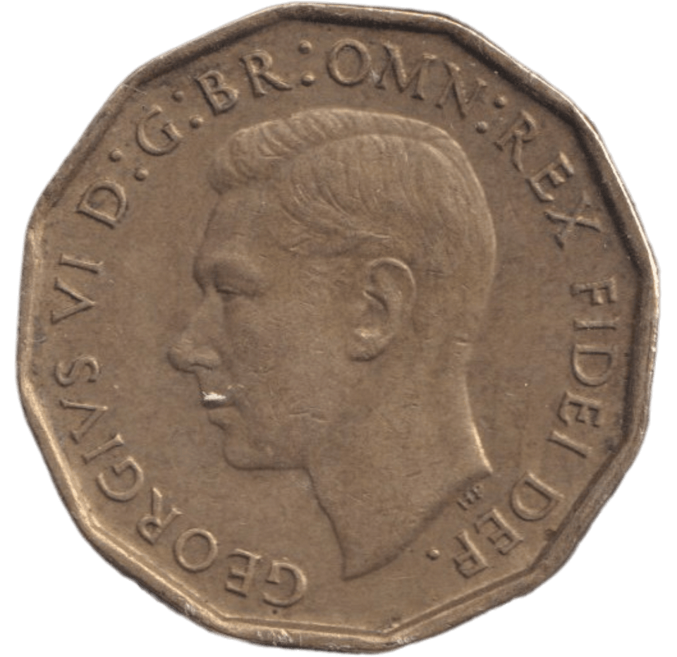 1949 BRASS THREEPENCE ( EF ) - THREEPENCE - Cambridgeshire Coins