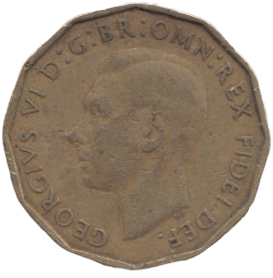 1949 BRASS THREEPENCE ( FINE ) - THREEPENCE - Cambridgeshire Coins