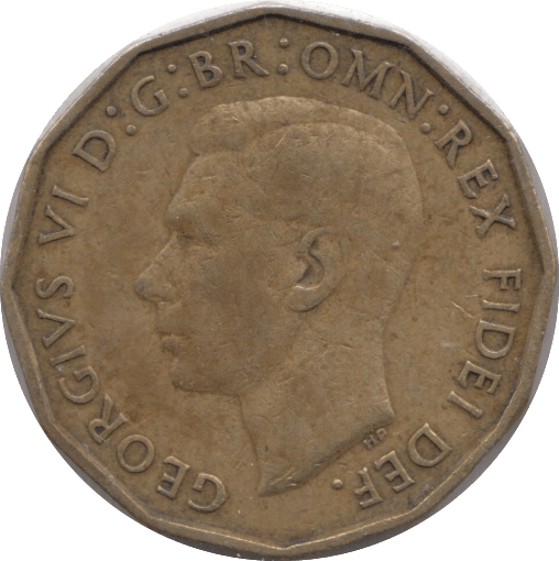 1949 BRASS THREEPENCE ( GF ) - THREEPENCE - Cambridgeshire Coins