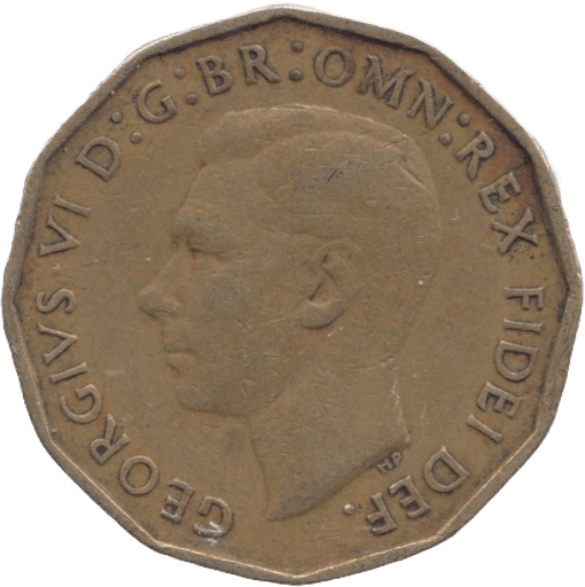 1949 BRASS THREEPENCE ( GF ) - THREEPENCE - Cambridgeshire Coins