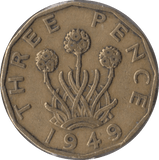 1949 BRASS THREEPENCE ( GF ) - Threepence - Cambridgeshire Coins