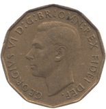 1949 BRASS THREEPENCE ( GVF ) REF 7 - THREEPENCE - Cambridgeshire Coins
