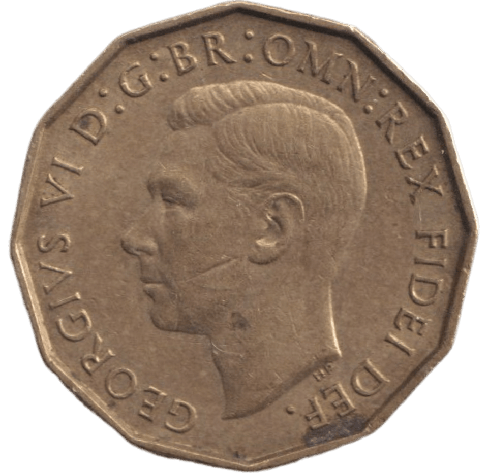 1949 BRASS THREEPENCE ( GVF ) - THREEPENCE - Cambridgeshire Coins