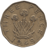1949 BRASS THREEPENCE ( VF ) - THREEPENCE - Cambridgeshire Coins