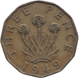 1949 BRASS THREEPENCE ( VF ) - THREEPENCE - Cambridgeshire Coins