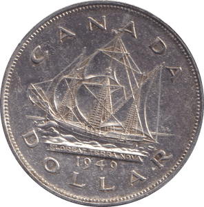 1949 DOLLAR CANADA - SILVER WORLD COINS - Cambridgeshire Coins