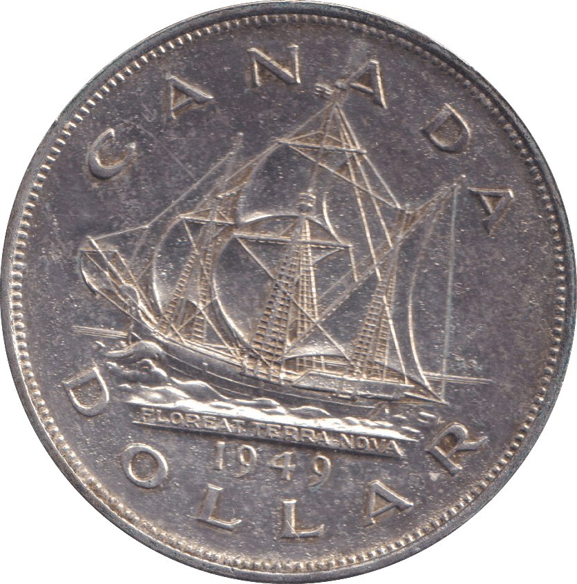 1949 DOLLAR CANADA - SILVER WORLD COINS - Cambridgeshire Coins