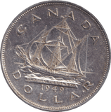1949 DOLLAR CANADA - SILVER WORLD COINS - Cambridgeshire Coins
