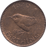 1949 FARTHING ( AUNC ) - FARTHING - Cambridgeshire Coins