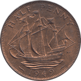 1949 HALF PENNY ( UNC ) - HALFPENNY - Cambridgeshire Coins