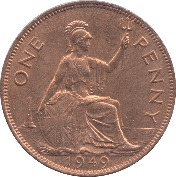 1949 ONE PENNY ( UNC ) - PENNY - Cambridgeshire Coins