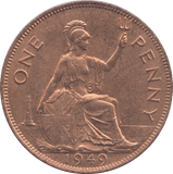 1949 ONE PENNY ( UNC ) - PENNY - Cambridgeshire Coins