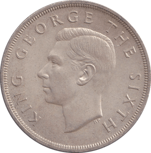 1949 SILVER CROWN NEW ZEALAND 1 - SILVER WORLD COINS - Cambridgeshire Coins
