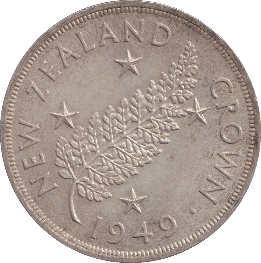 1949 SILVER CROWN NEW ZEALAND 1 - SILVER WORLD COINS - Cambridgeshire Coins