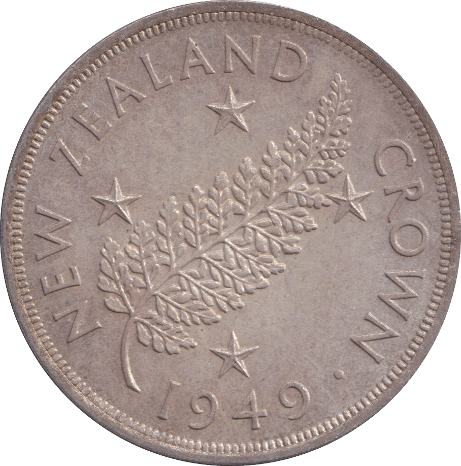 1949 SILVER CROWN NEW ZEALAND 2 - SILVER WORLD COINS - Cambridgeshire Coins