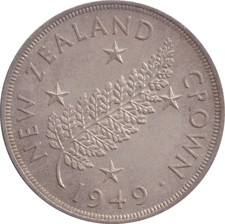 1949 SILVER CROWN NEW ZEALAND 3 - SILVER WORLD COINS - Cambridgeshire Coins