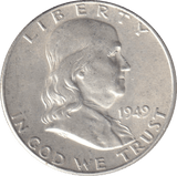 1949 SILVER HALF DOLLAR - WORLD COINS - Cambridgeshire Coins