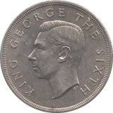 1949 SILVER ONE CROWN NEW ZEALAND - SILVER WORLD COINS - Cambridgeshire Coins
