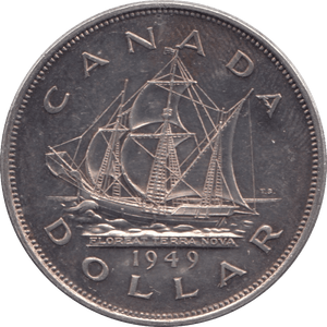 1949 SILVER ONE DOLLAR CANADA - SILVER WORLD COINS - Cambridgeshire Coins