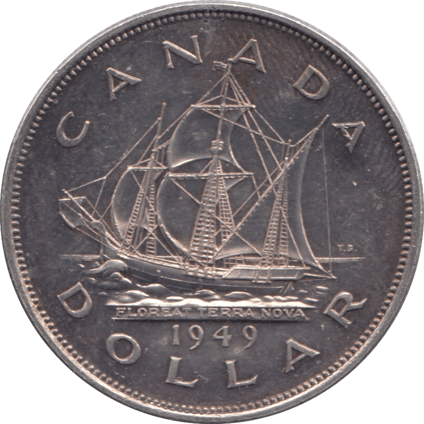 1949 SILVER ONE DOLLAR CANADA - SILVER WORLD COINS - Cambridgeshire Coins