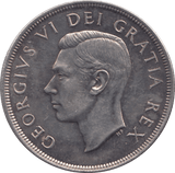 1949 SILVER ONE DOLLAR CANADA - SILVER WORLD COINS - Cambridgeshire Coins