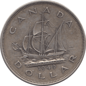 1949 SILVER ONE DOLLAR CANADA - SILVER WORLD COINS - Cambridgeshire Coins