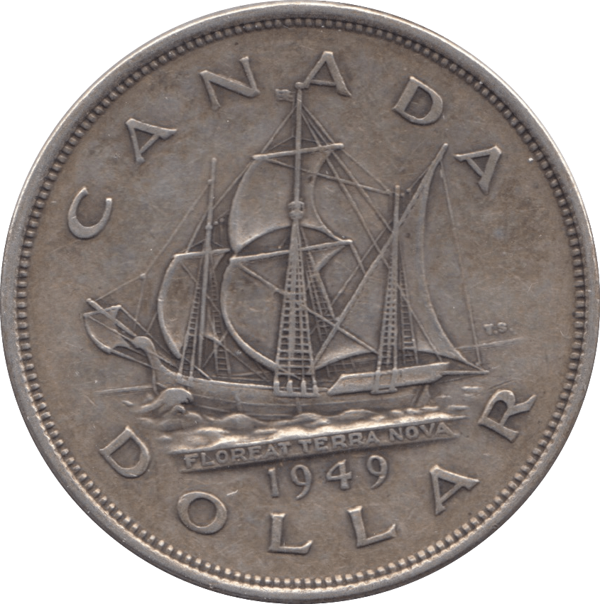 1949 SILVER ONE DOLLAR CANADA - SILVER WORLD COINS - Cambridgeshire Coins