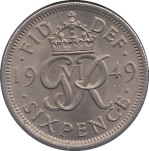 1949 SIXPENCE ( EF ) - SIXPENCE - Cambridgeshire Coins