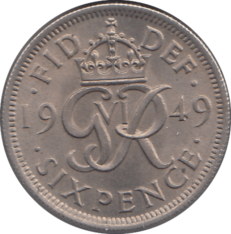 1949 SIXPENCE ( EF ) - SIXPENCE - Cambridgeshire Coins