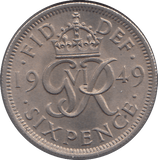 1949 SIXPENCE ( EF ) - SIXPENCE - Cambridgeshire Coins
