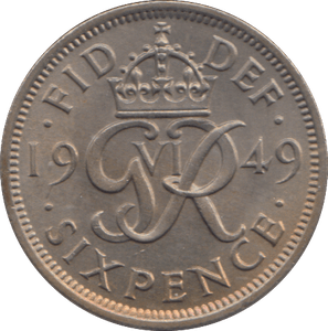 1949 SIXPENCE ( EF ) - SIXPENCE - Cambridgeshire Coins