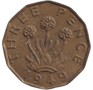 1949 THREEPENCE ( AUNC ) - THREEPENCE - Cambridgeshire Coins