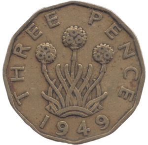 1949 THREEPENCE ( FINE ) - Cambridgeshire Coins