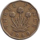 1949 THREEPENCE ( GVF ) - THREEPENCE - Cambridgeshire Coins