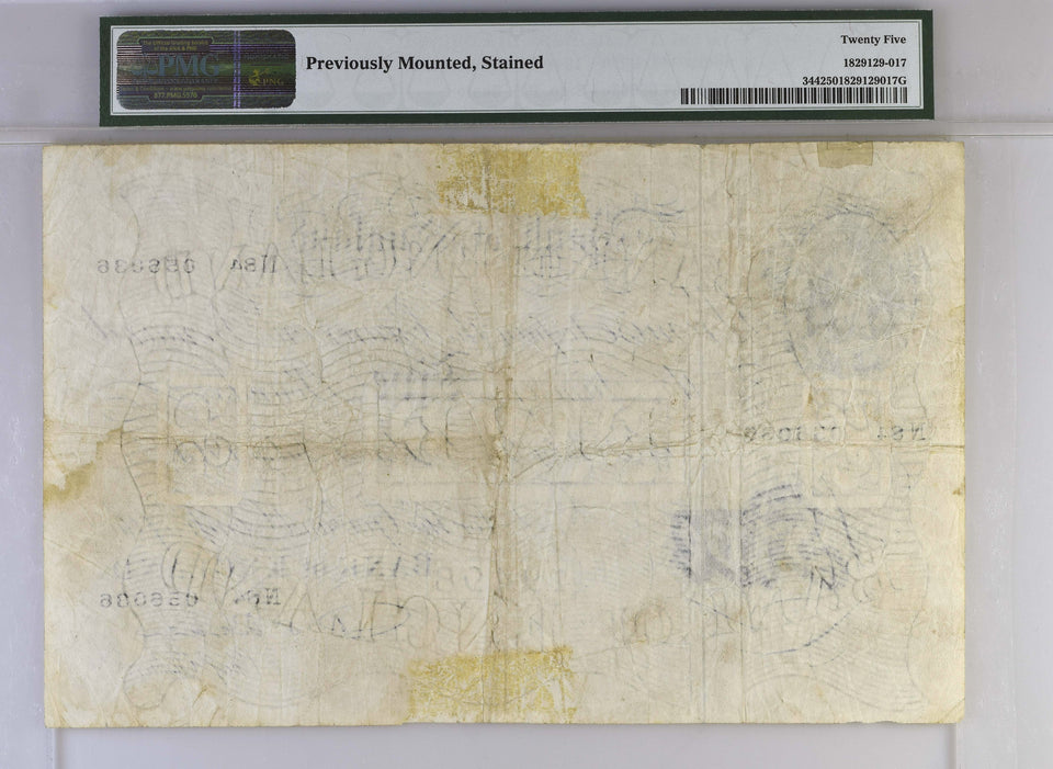 1949 WHITE FIVE POUNDS BANKNOTE BEALE PMG 25 VERY FINE N84056036 - PMG CERTIFIED ENGLISH BANKNOTES - Cambridgeshire Coins