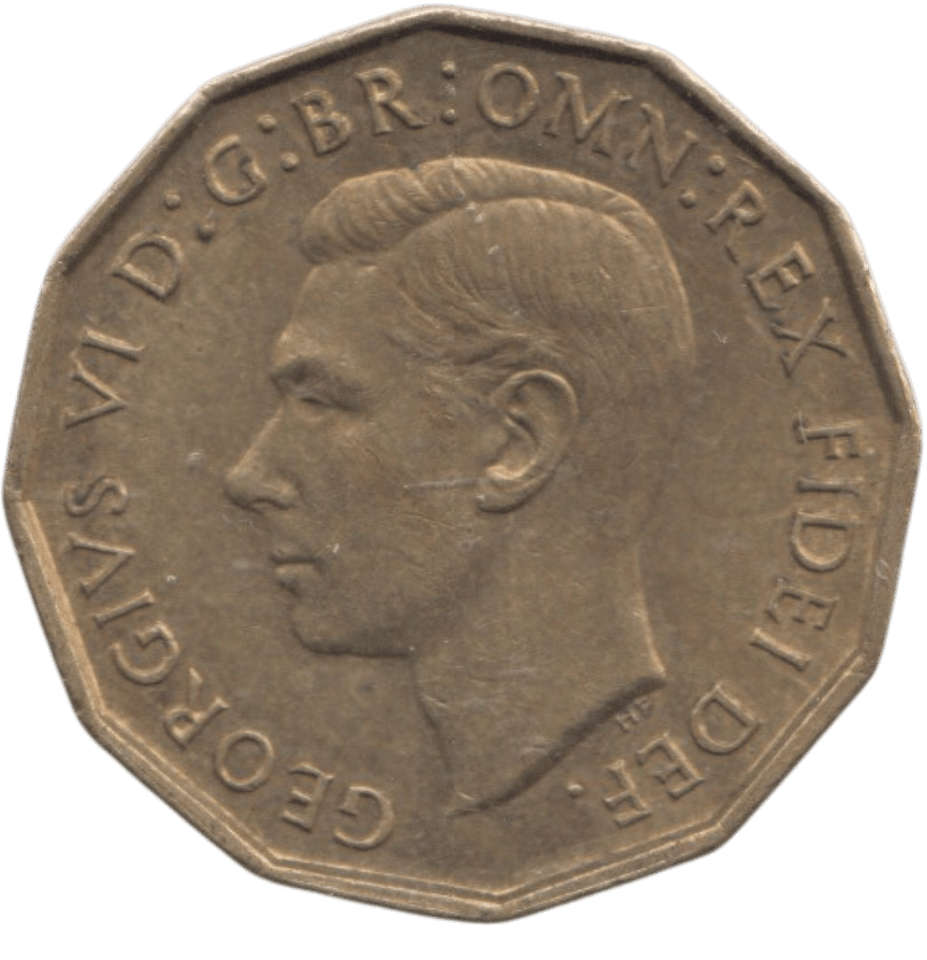1950 BRASS THREEPENCE ( AUNC ) REF 11 - THREEPENCE - Cambridgeshire Coins