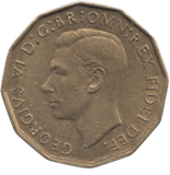 1950 BRASS THREEPENCE ( AUNC ) REF 11 - THREEPENCE - Cambridgeshire Coins