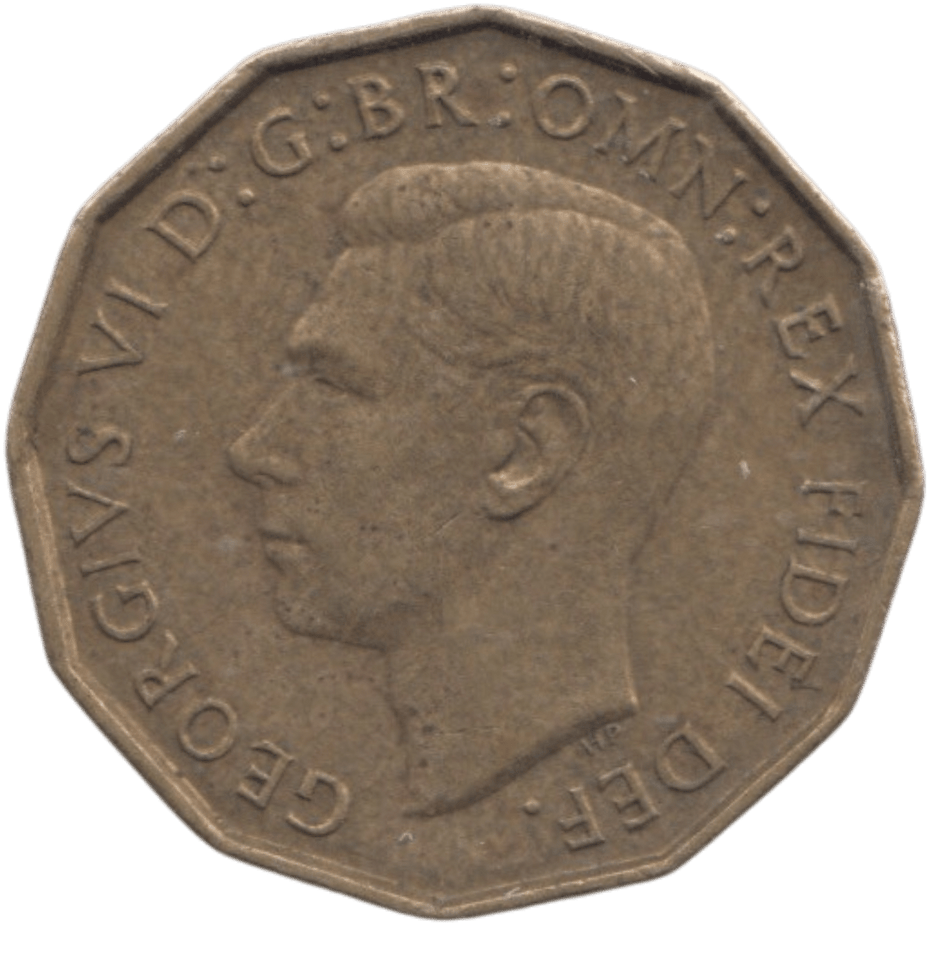1950 BRASS THREEPENCE ( AUNC ) REF 19 - THREEPENCE - Cambridgeshire Coins