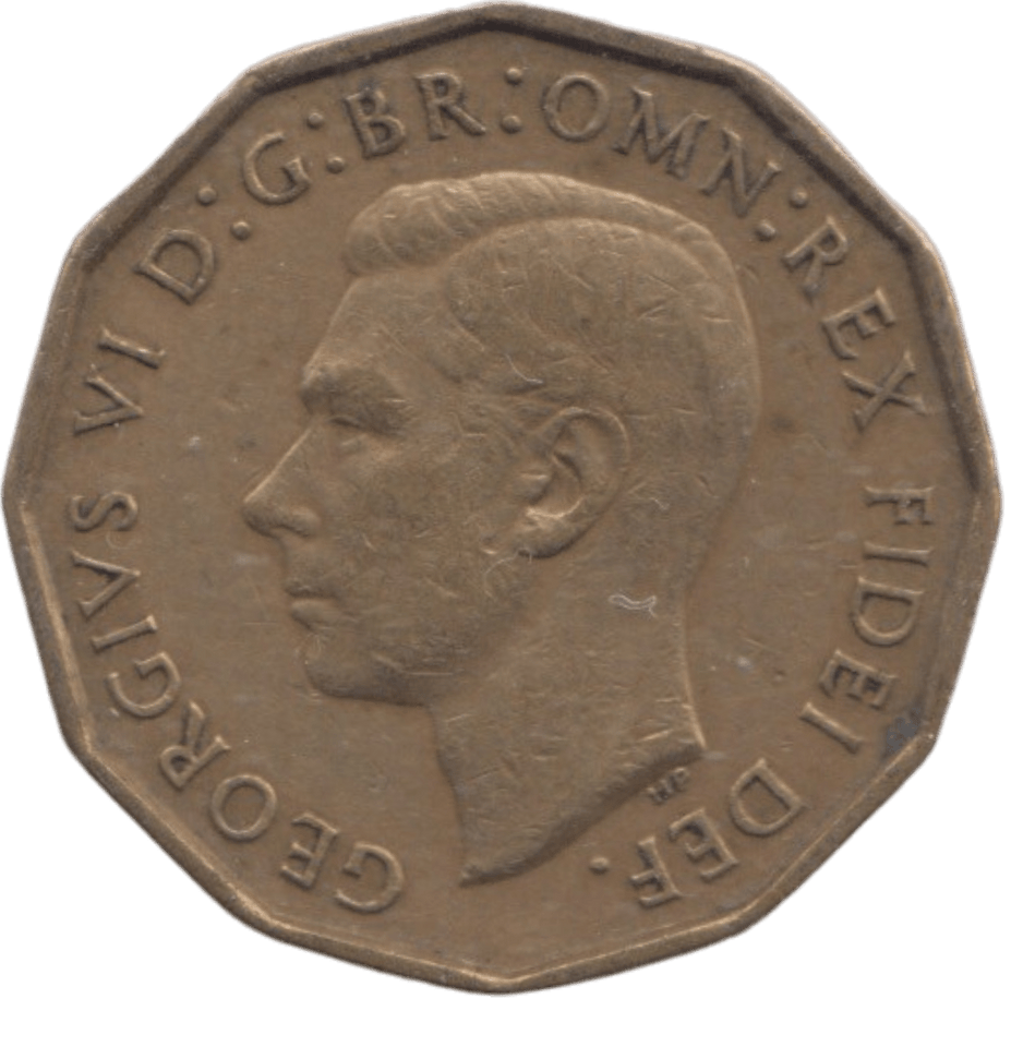 1950 BRASS THREEPENCE ( AUNC ) REF 1 - THREEPENCE - Cambridgeshire Coins