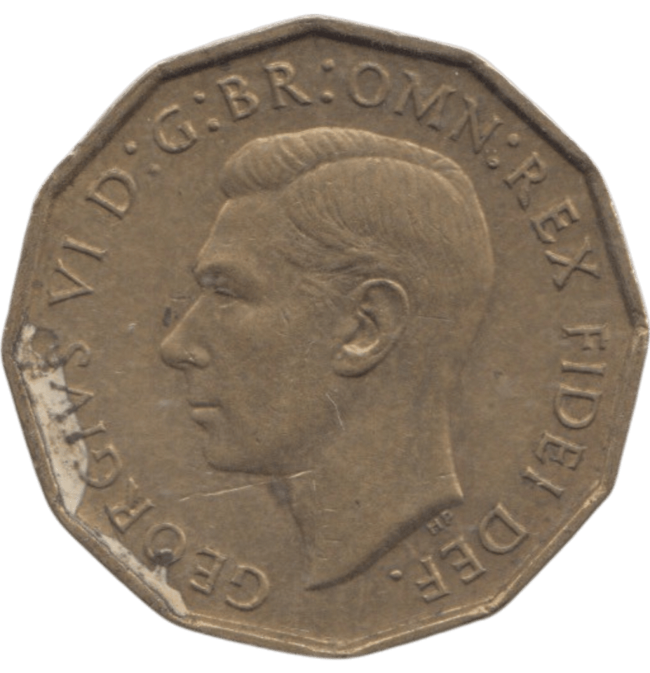1950 BRASS THREEPENCE ( AUNC ) REF 21 - THREEPENCE - Cambridgeshire Coins
