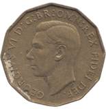 1950 BRASS THREEPENCE ( AUNC ) REF 21 - THREEPENCE - Cambridgeshire Coins